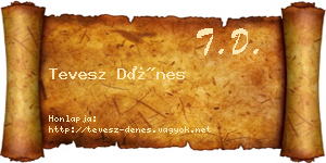 Tevesz Dénes névjegykártya