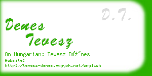 denes tevesz business card